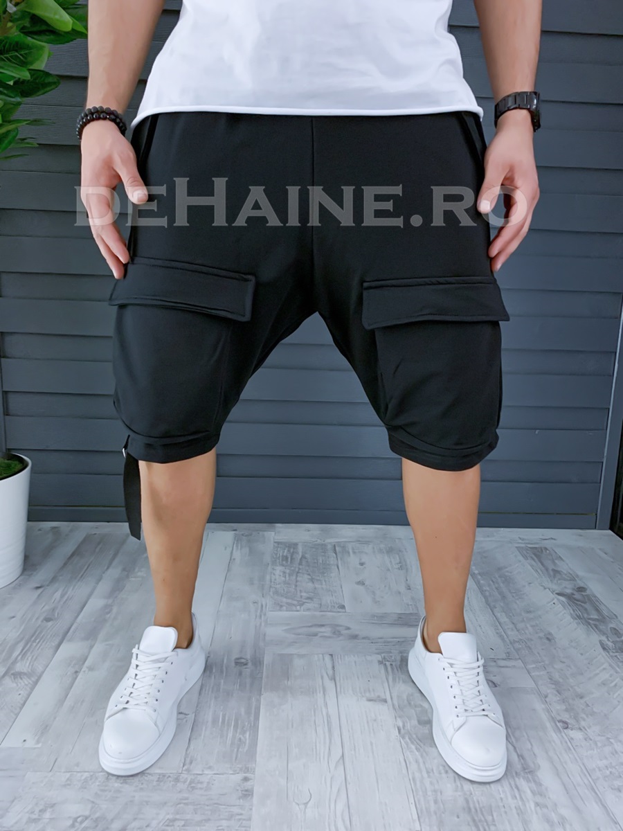 Pantaloni scurti de trening stil VAGABOND negri 2465 91-3